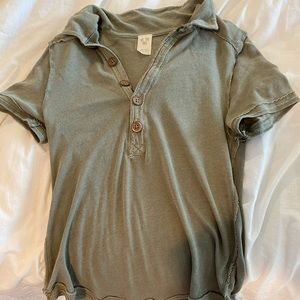 Green free people  tshirt